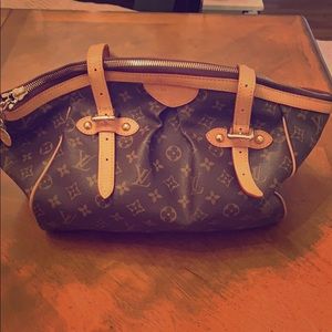 Dark and light brown bag **sold**